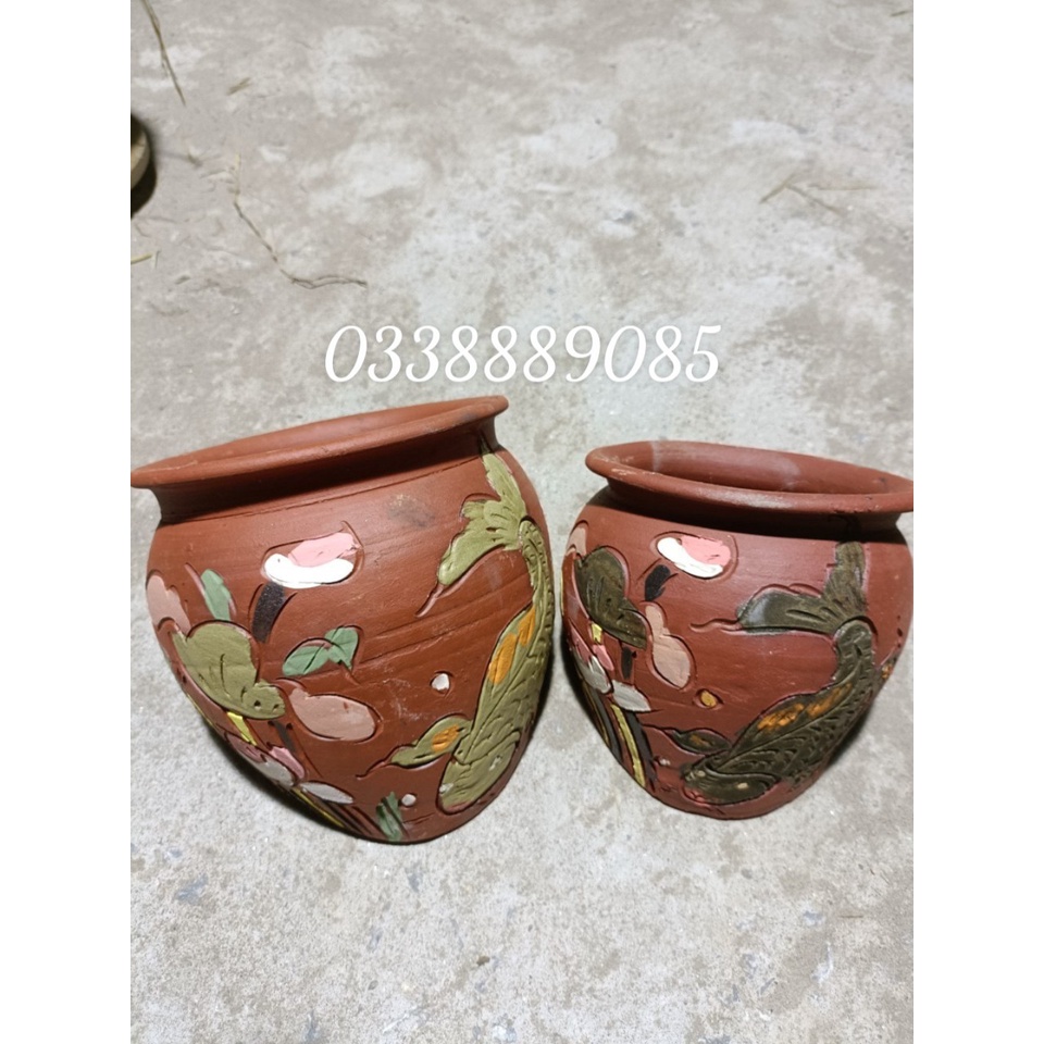 Chậu Bát Tràng ( Chậu Vát) Treo Tường, Ốp Tường Trang Trí Nhà Cửa.