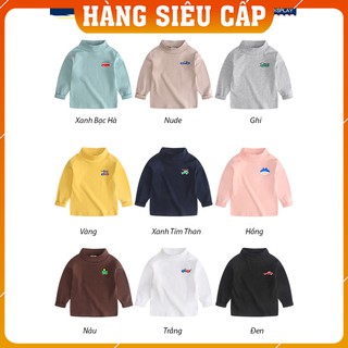 [SIÊU ẤM - GIỮ NHIỆT TỐT] Áo giữ nhiệt xuất Hàn cho bé, cổ 3 phân, chất cotton dày dặn, in hình ngộ nghĩnh