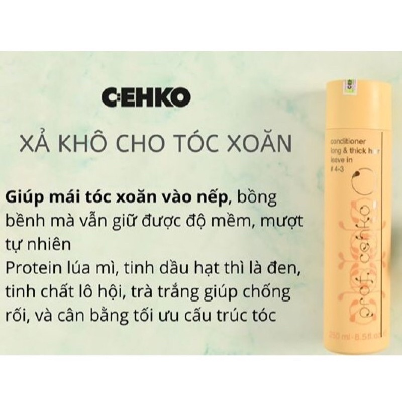 Dầu xả khô dưỡng ẩm cho tóc uốn Cehko Prof Leave In Conditioner 1000ml ( NEW )
