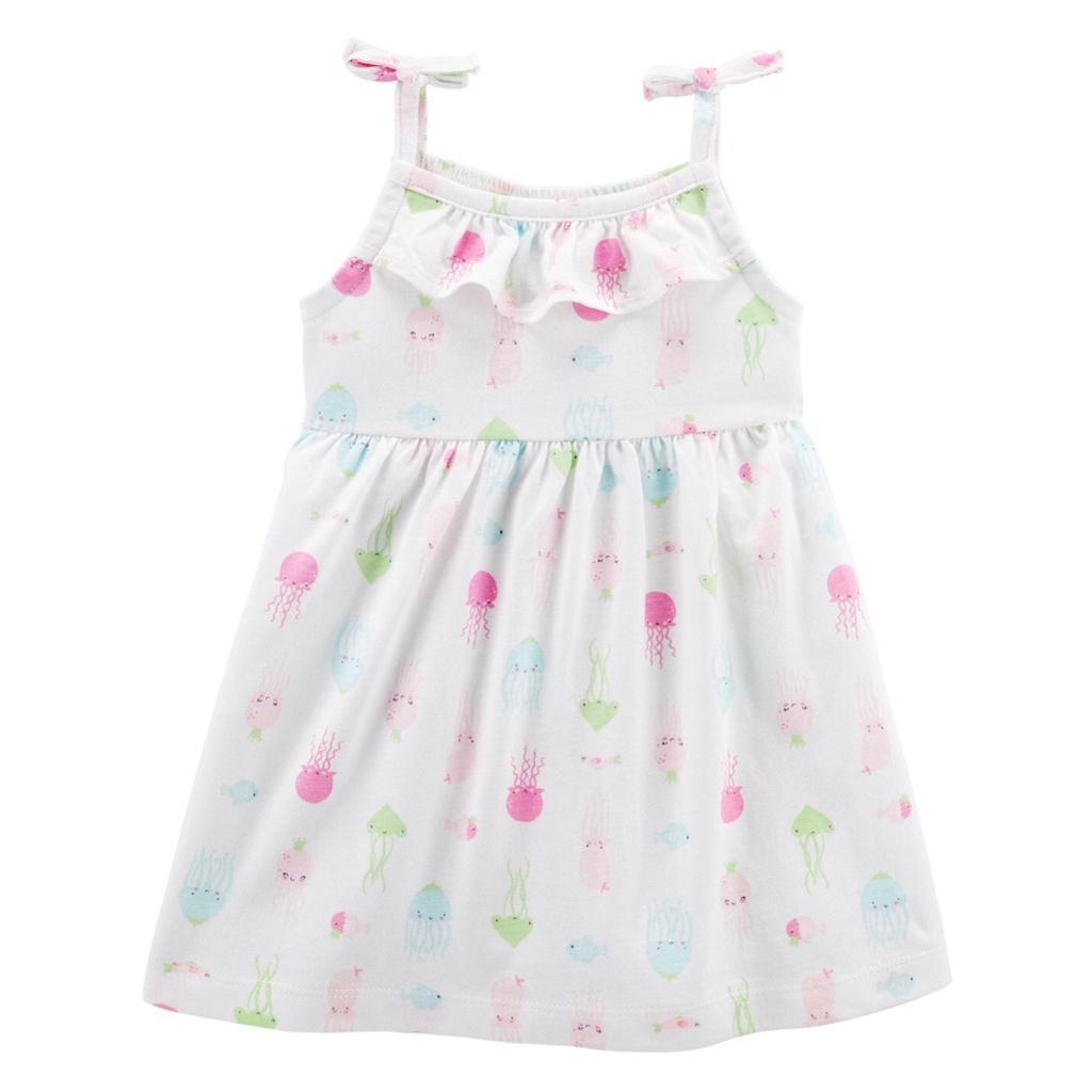 Dress / Đầm thun C4RT£R bé gái (3-13kg)