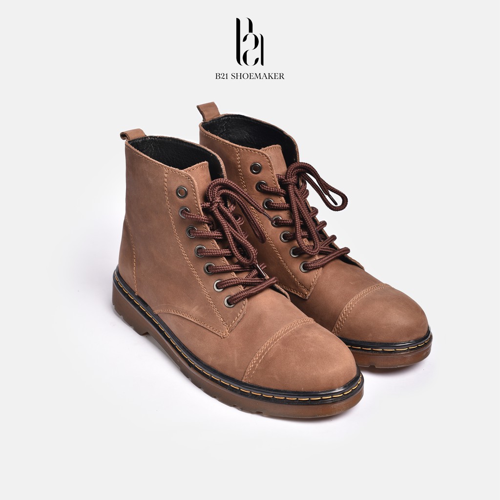 Giày Bốt Cổ Cao Da Bò Cao Cấp Đế Tăng Chiều Cao Giày Nam Công Sở Phong Cách Vintage Trẻ Trung Full Box - B21 Shoemaker | WebRaoVat - webraovat.net.vn