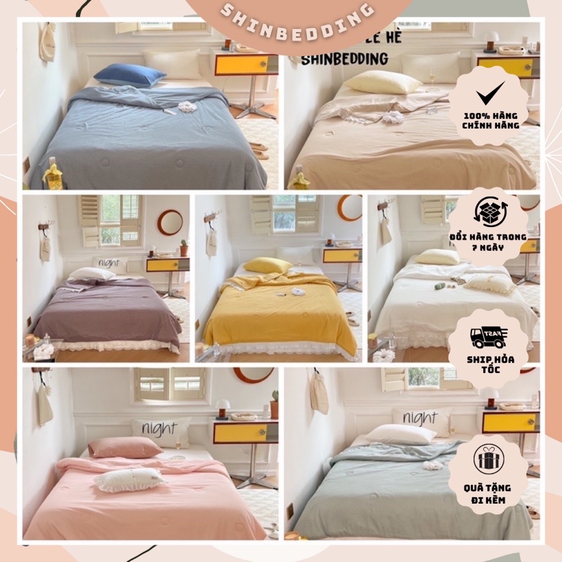 Chăn Hè Waffle, Dệt Thoáng Mát , Nhiều Màu Sắc (shinbedding)