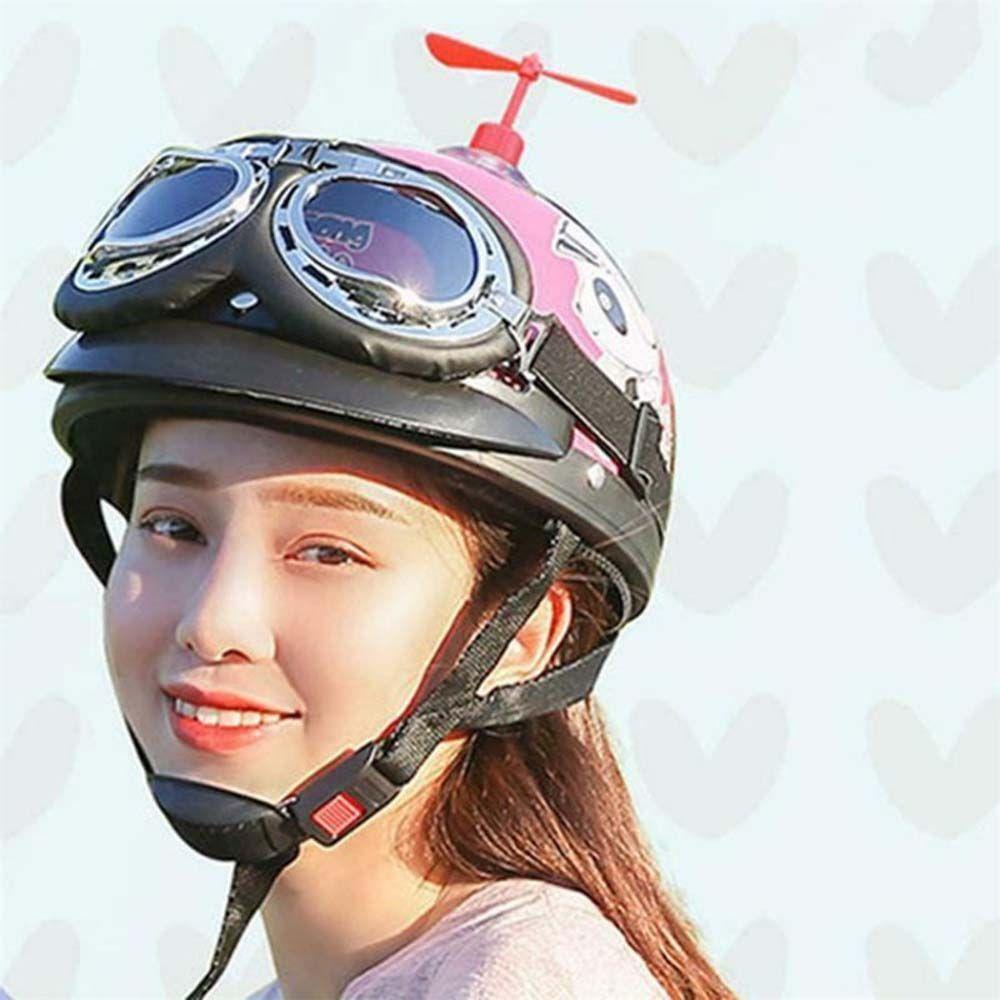 Cánh Quạt Bằng Tre Có Giác Hút Trang Trí Mũ Bảo Hiểm Cho Bé