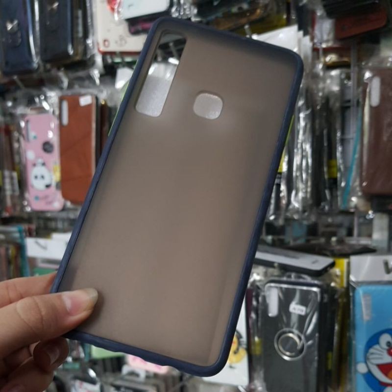 SAMSUNG A9 2018 - Ốp lưng nhựa nhám viền màu siêu đẹp