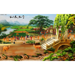 Tranh dán tường 3D Phòng thờ 80cm*1m2
