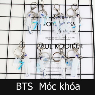Móc khóa bằng acrylic hình thành viên nhóm BTS trang trí cặp đi học