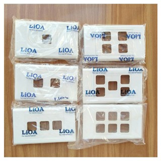 [ HÀNG CHÍNH HÃNG] Mặt công tắc lỗ vuông LIOA sử dụng cho hạt công tắc vuông - Hàng VN chất lượng cao