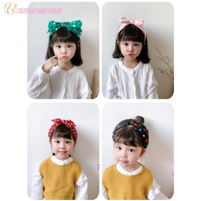 Kẹp tóc vải bản rộng thiết kế dễ thương cho bé ​Băng đô nơ chống trượt cho bé gái