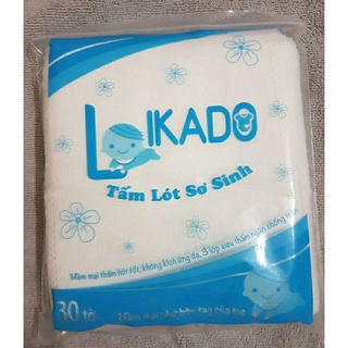 Tấm Lót Sơ Sinh LIKADO - Gói 30 Tờ - Mềm mại, thấm hút tốt - Không kích ứng da