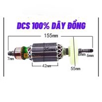 Roto Máy Mài Bosch 6-100 DCS Dây Đồng Tặng Chổi Than