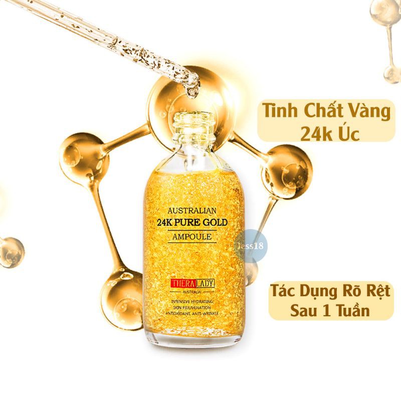 Tinh chất Serum vàng 24k Úc Pure Gold Ampoule Thera Lady giúp da căng bóng, mờ thâm mụn, nám, tàn nhang, date xa- Jess18