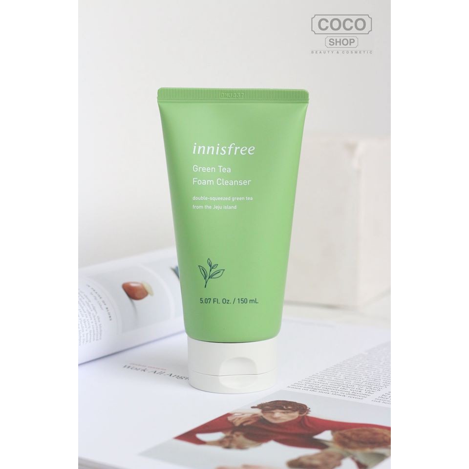 [Mã SKAMSALE8 giảm 10% đơn 200K] Sữa Rửa Mặt Trà Xanh Innisfree Green Tea Cleansing Foam 150ml – Mẫu Mới [Coco Shop]