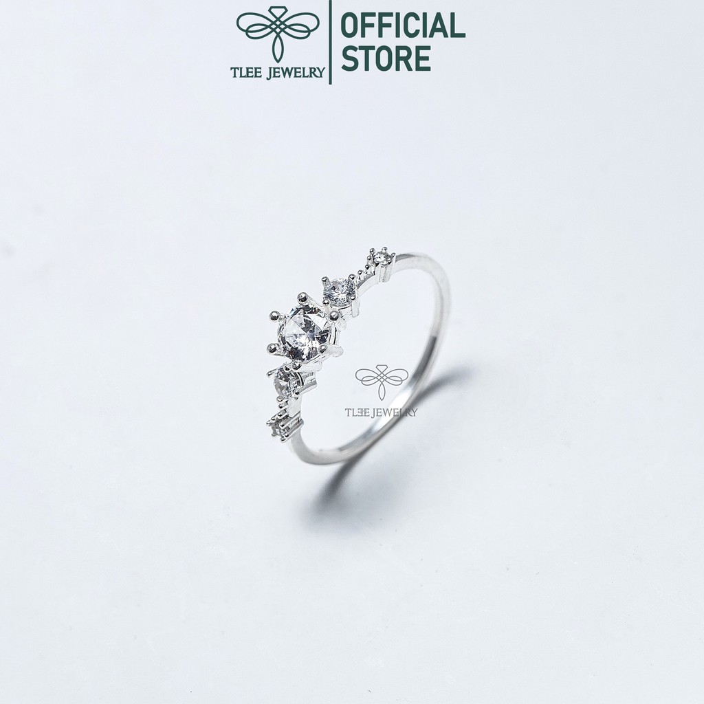 Nhẫn bạc nữ TLEE Snow Princess nạm đá lấp lánh TleeJewelry