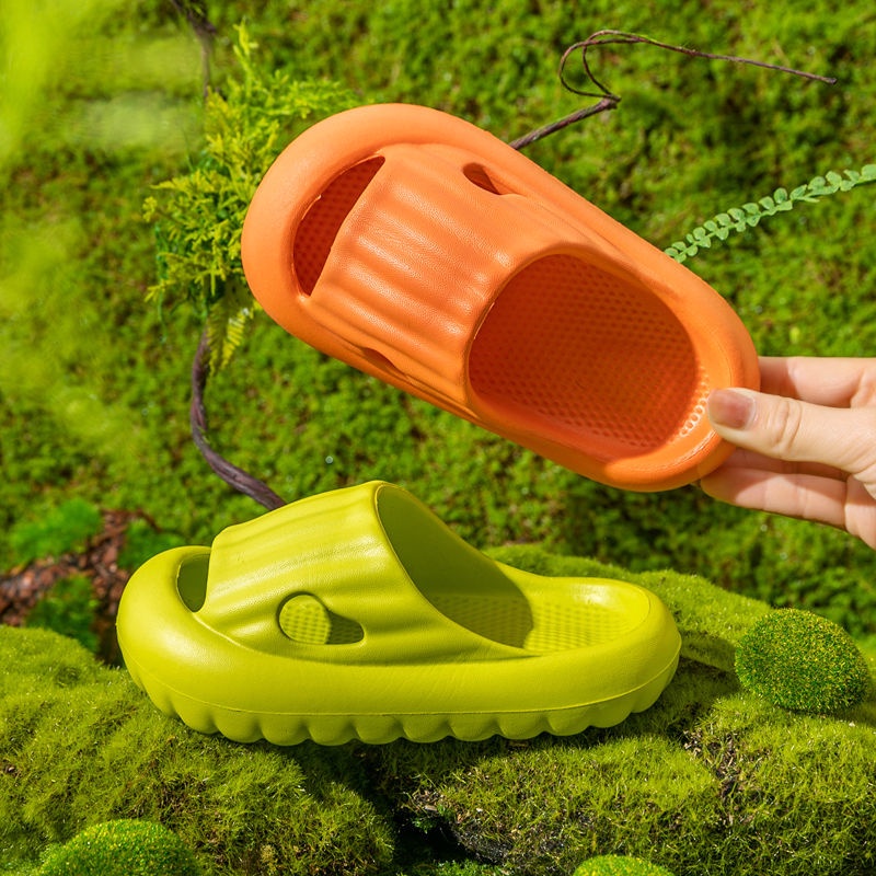 Dép Đi Trong Nhà Đế Dày Màu Sắc Trơn Chống Thấm Nước Dành Cho Trẻ Em