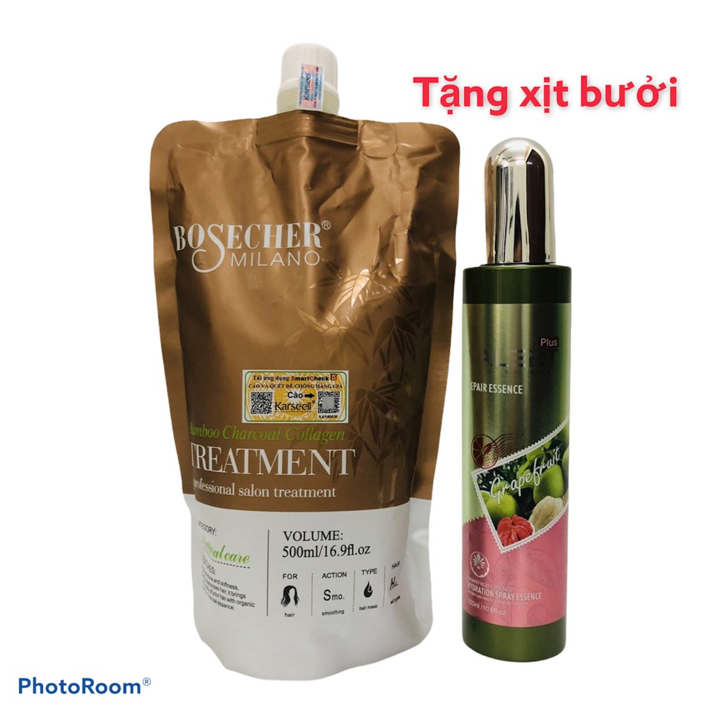 Kem Ủ Tóc Hấp Tóc Colagen Bosecher Phục Hồi Tóc Hư Tổn | Ủ Tóc Siêu Mượt 500ml | Phiên Bản Cải Tiến Colagen Karseell