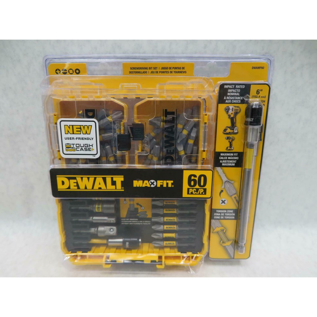 Bộ vít Dewalt DWAMF60 MAXFIT 60 chi tiết TOUGHCASE [MẪU MỚI]