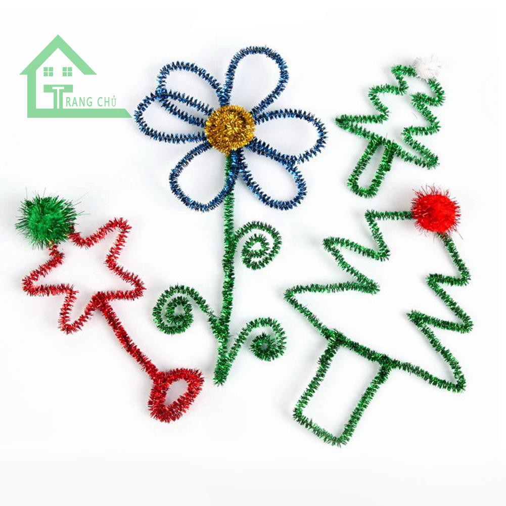 Set 100 Dây Kẽm Nhung Nhiều Màu Sắc Dùng Để Làm Đồ Trang Trí Thủ Công | BigBuy360 - bigbuy360.vn