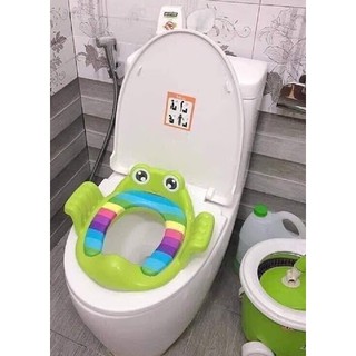 Bệ thu nhỏ bồn cầu cho bé, bệ ngồi bồn cầu hình ếch ngộ nghĩnh