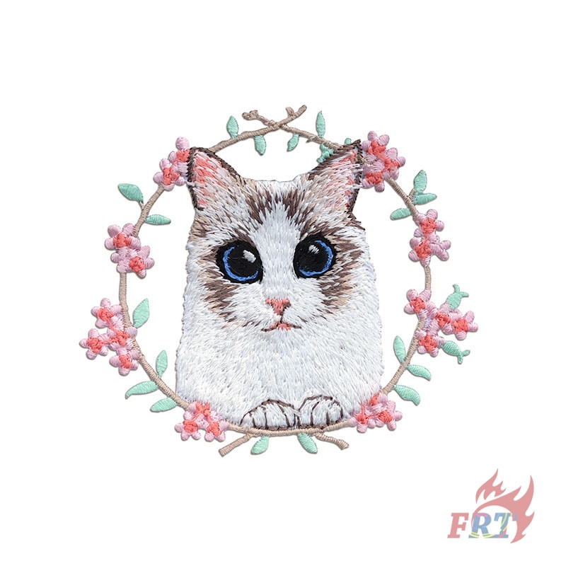 Miếng vải vá/ủi thủ công lên quần áo hình chú mèo dễ thương (Mèo - series 4)