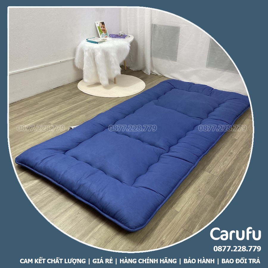Nệm gấp 3 giá rẻ CARUFU 1m 1m2 1m4 1m6 1m8 Dài 2m | Dày 10cm và 7cm