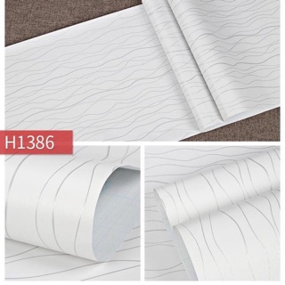 Decal giấy dán tường sẵn keo vân lượn sóng hot