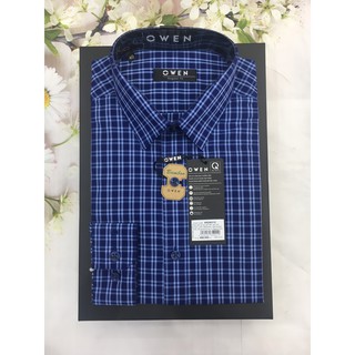 [HÀNG HÃNG] ÁO SƠ MI NAM DÀI TAY OWEN - FREE SHIP- MỚI 2020 AR20631 KẺ CARO XANH SẮC NÉT