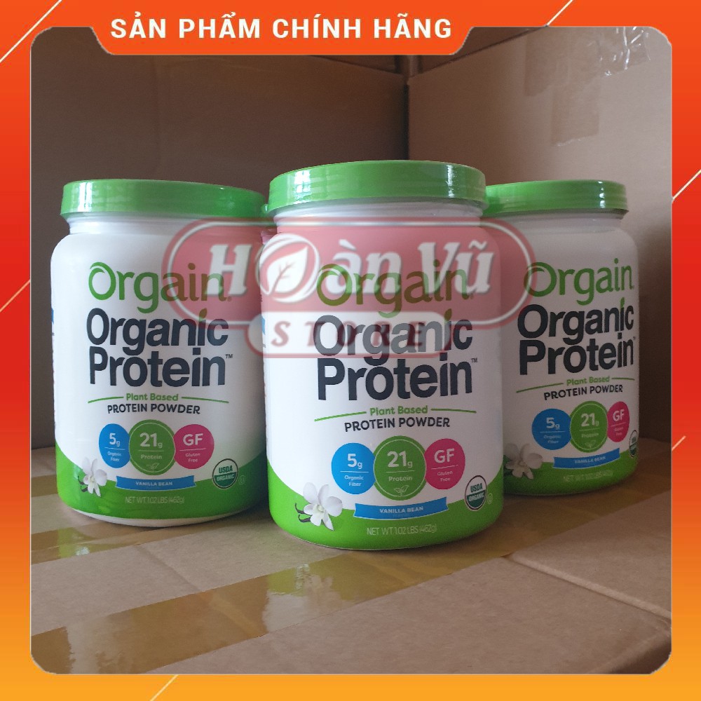 [HÀNG NHẬP MỸ] Bột Protein Orgain Organic Protein Greens hương Vani 462g