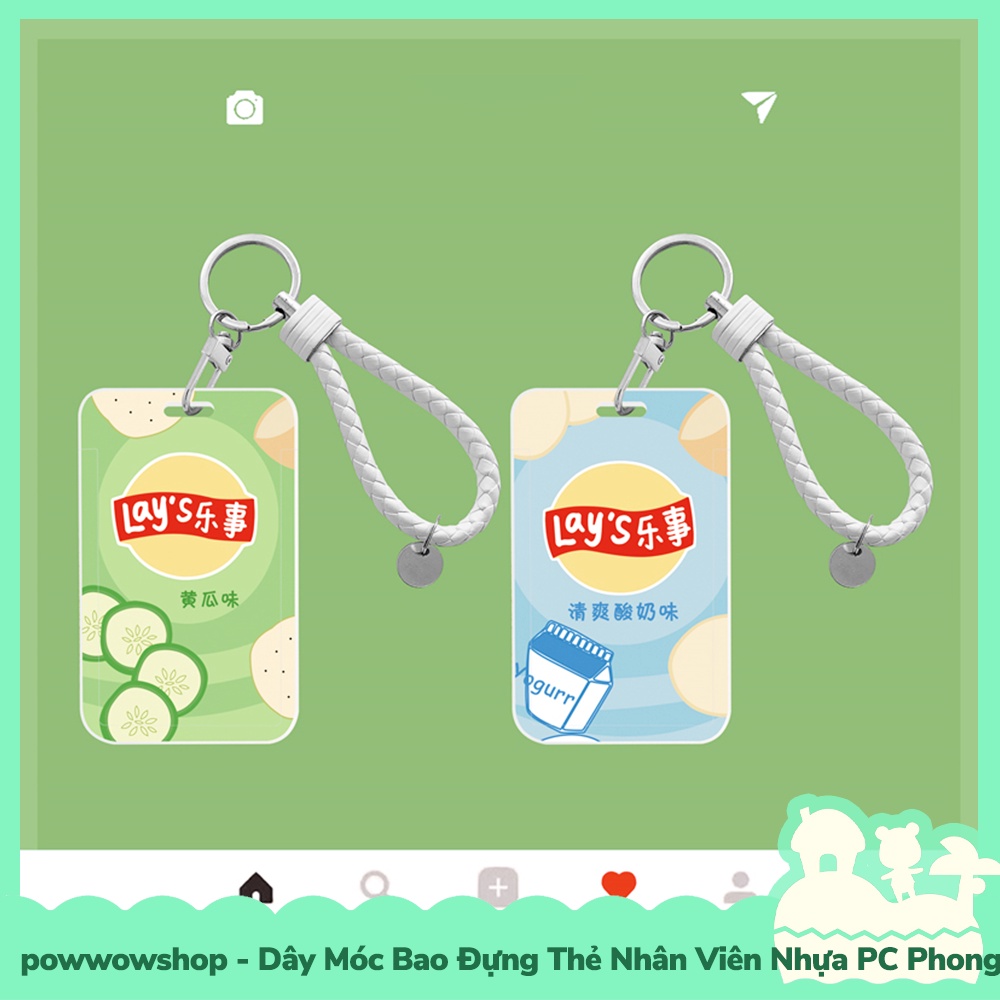 [Sẵn VN - Hỏa Tốc] Dây Móc Bao Đựng Thẻ Nhân Viên Nhựa PC Phong Cách Bánh Snacks