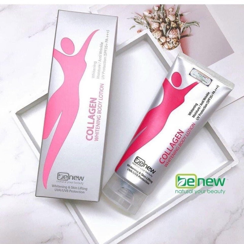 Kem Dưỡng Thể Trắng Da Nâng Tone Tức Thì Benew Collagen Whitening Body Lotion 200ml