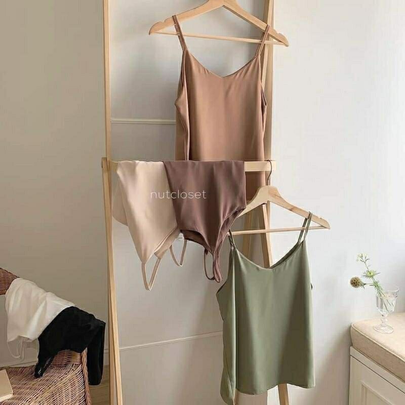 Áo 2 dây vintage nữ phong cách hàn quốc nhiều màu cá tính | BigBuy360 - bigbuy360.vn