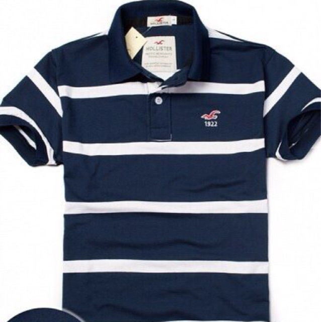 Áo thun polo nam sọc Hollister mịn mát