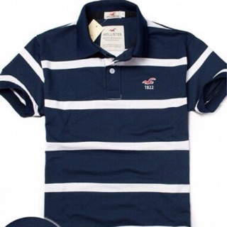 Áo thun polo nam sọc Hollister mịn mát