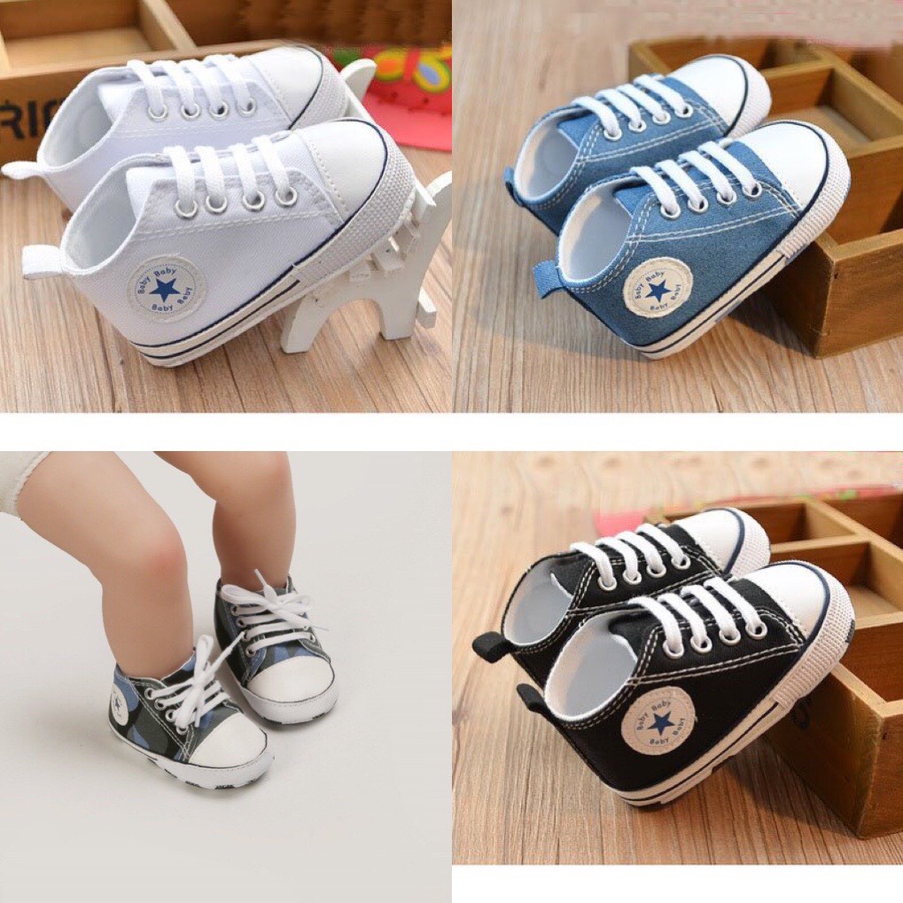 Giày tập đi cho bé trai bé gái  nhiều màu đế  mềm  phong cách thể thao dễ thương