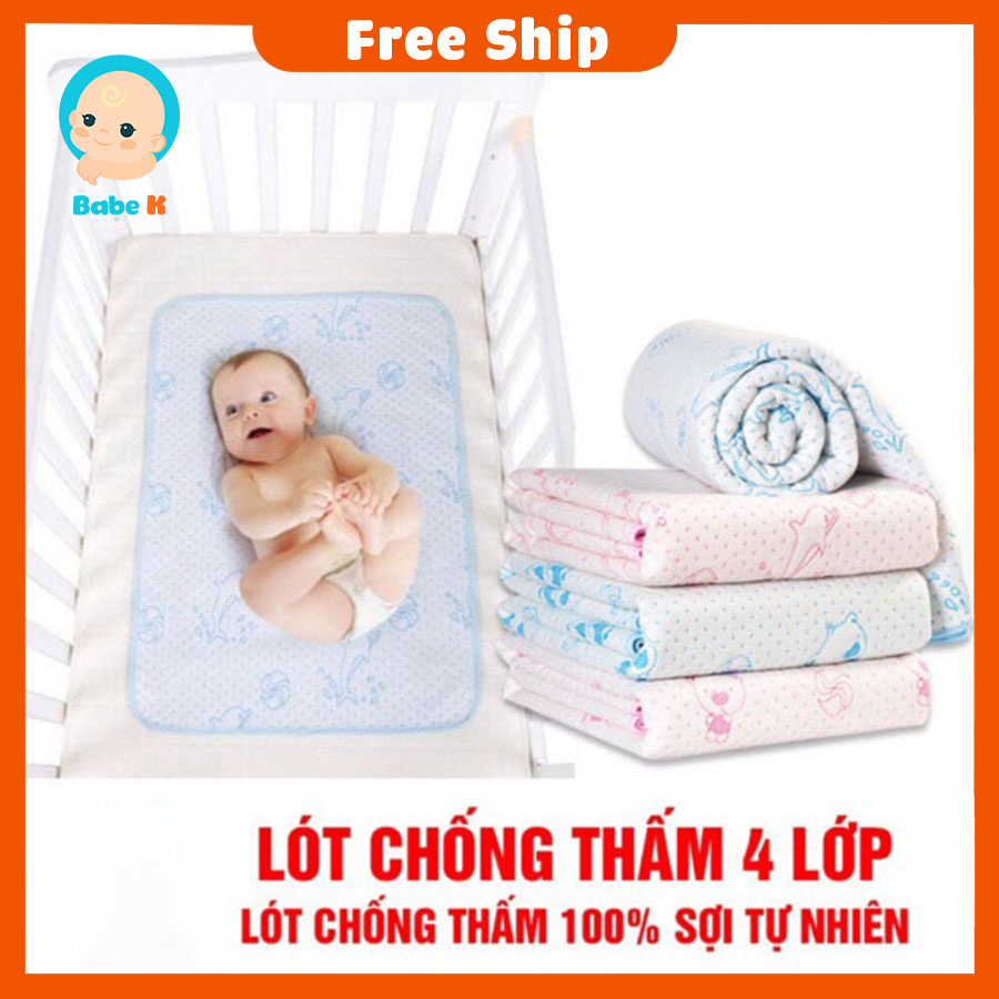 TẤM LÓT CHỐNG THẤM 4 LỚP AN TOÀN CHO BÉ SƠ SINH