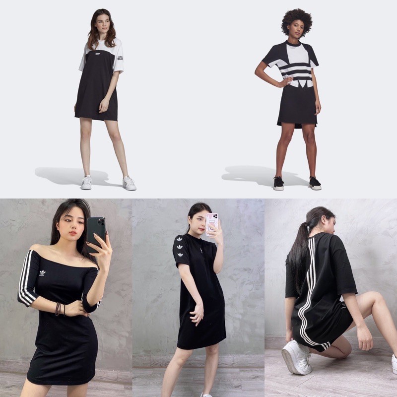 Đầm Big LoGo Trefoil dress (có video)