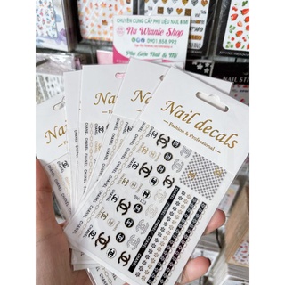 Sticker Dán Móng hình chữ thương hiệu , hoạt hình dễ thương