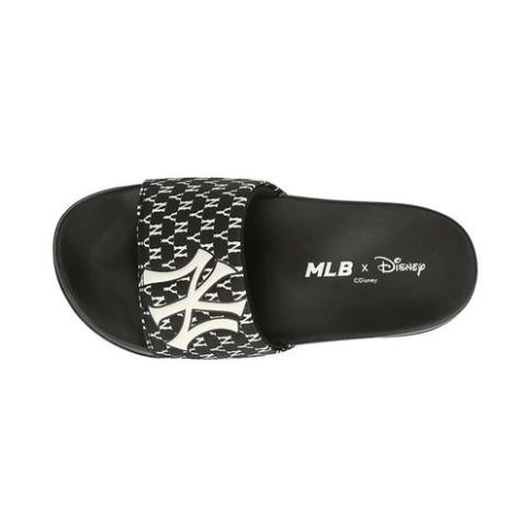 Dép Quai Ngang Mlb Mickey Đen Ny, Dép mlb mickey siêu êm chân, bản giới hạn full size nam nữ