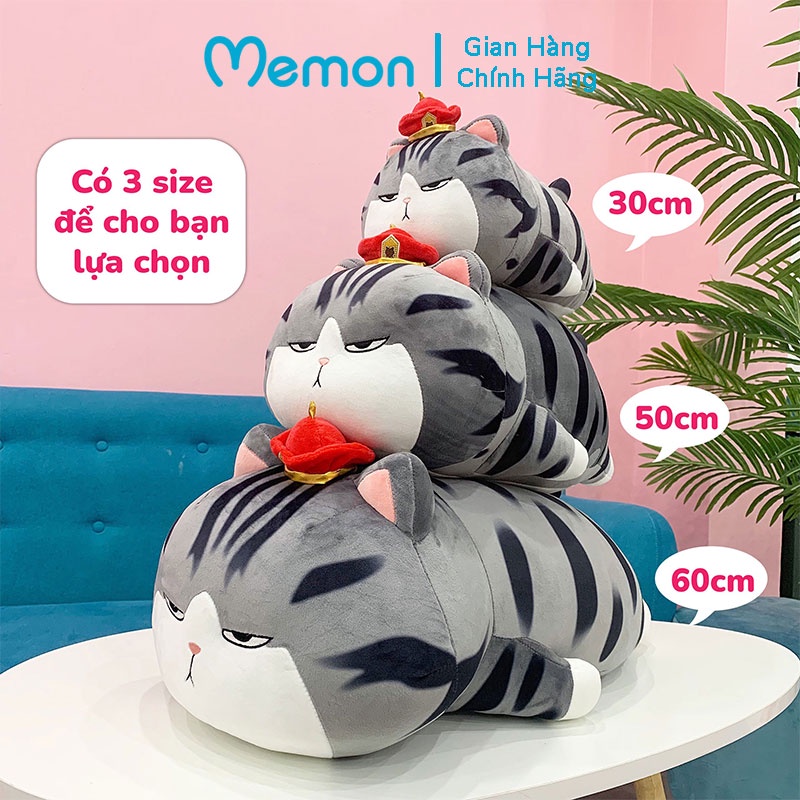 Gấu Bông Mèo Hoàng Thượng Nằm Cao Cấp Memon