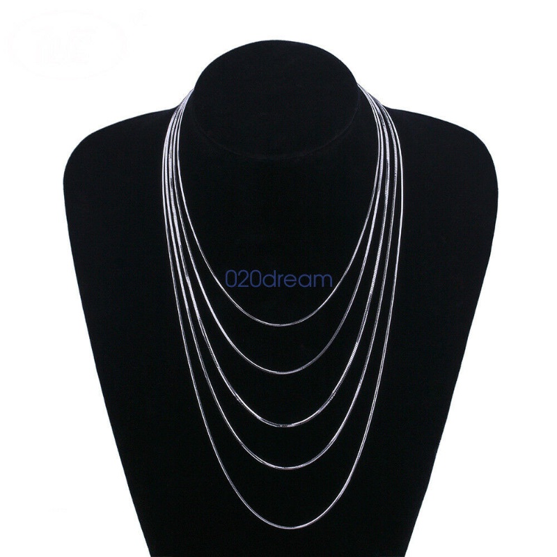 【Còn hàng】 100% Thật rắn 925 Sterling Silver Chain 1.0mm Snake Chain Stamped Italy 16 &quot;đến 26&quot; All Size Ladies Gift