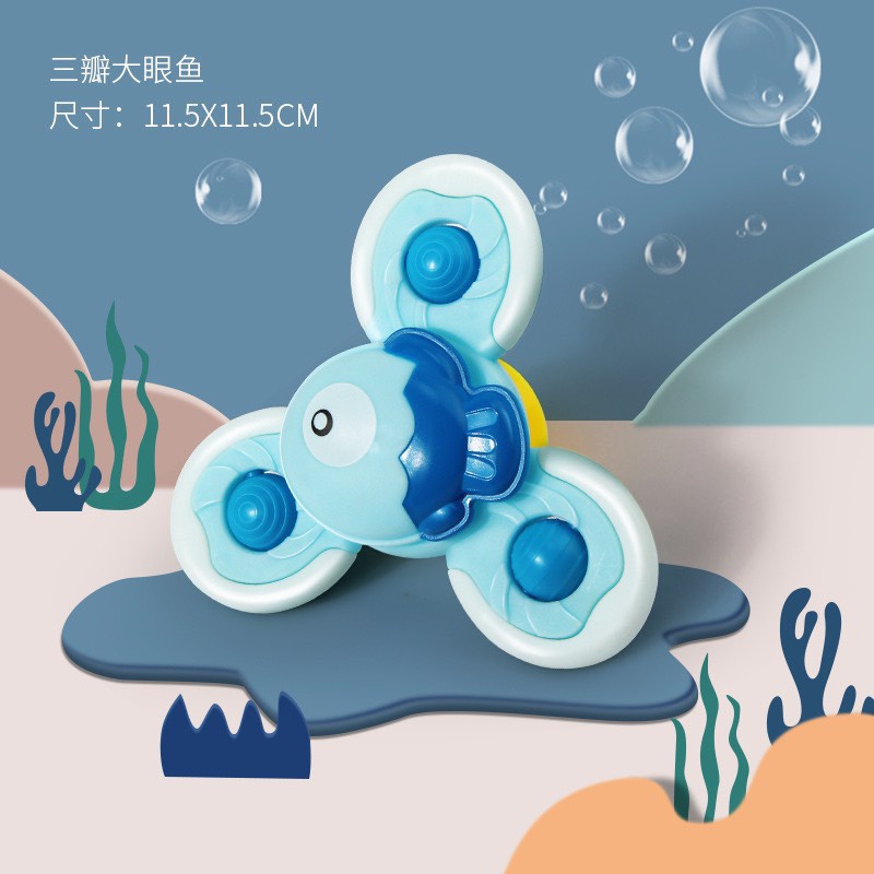 Đồ chơi Con quay spinner 3 cánh dính tường, chong chóng quay vui nhộn an toàn cho bé