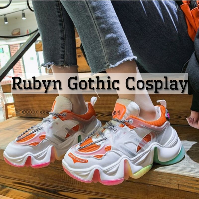 [CÓ SẴN]  Giày Sneaker Mix Màu Rainbow siêu cute