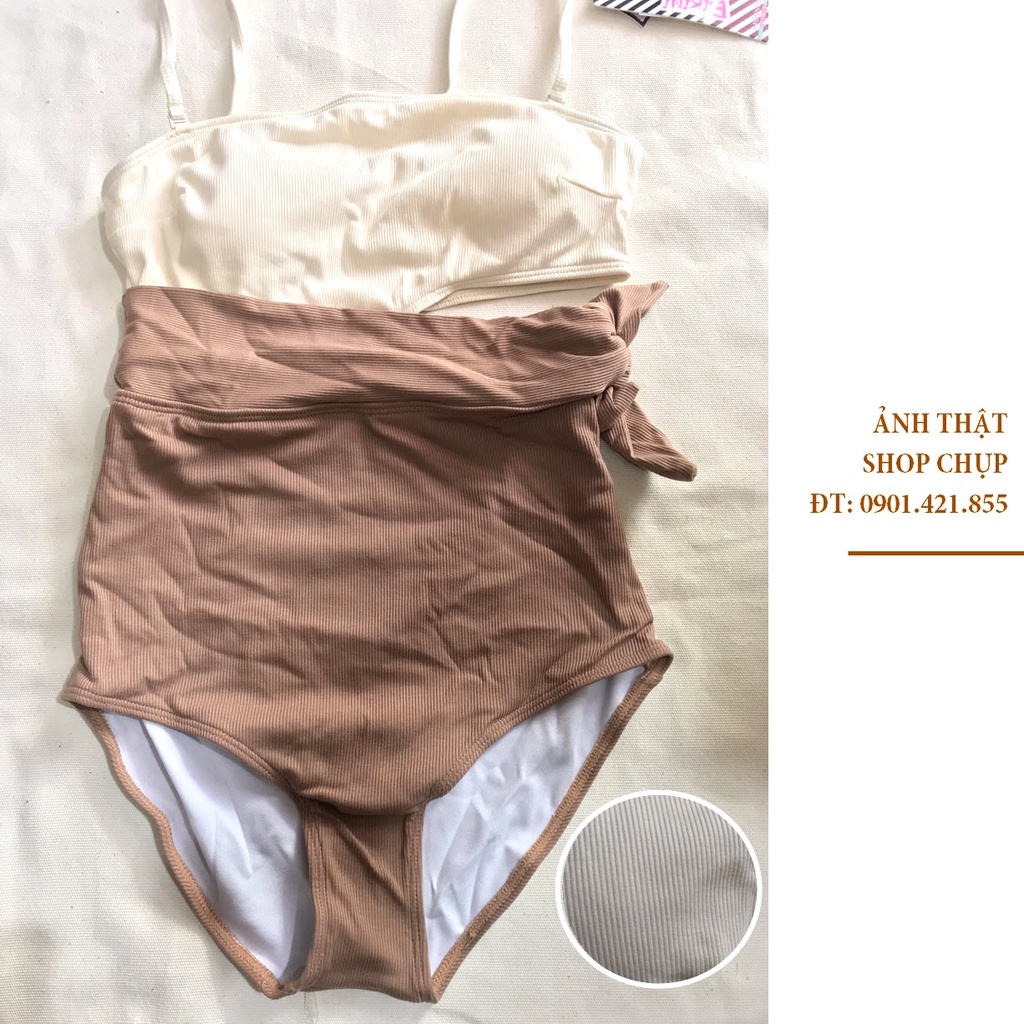 (Hàng Nhập) Bikini màu Nude liền thân cut-out Phiên bản Hàn quốc #1937