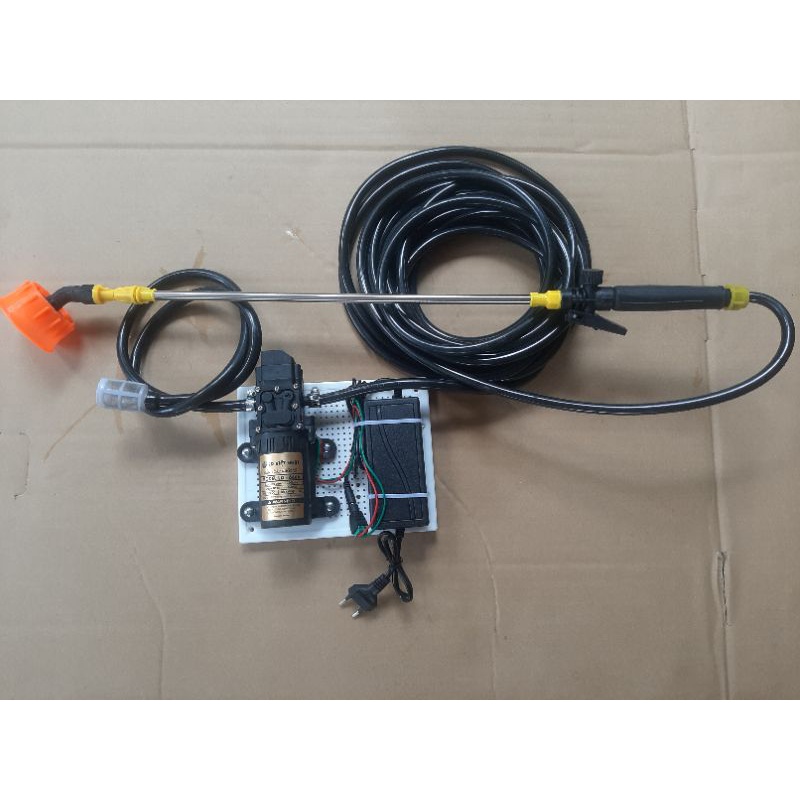 Bộ máy phun tưới cây mini12V  - cần inox tút dài 1.2m