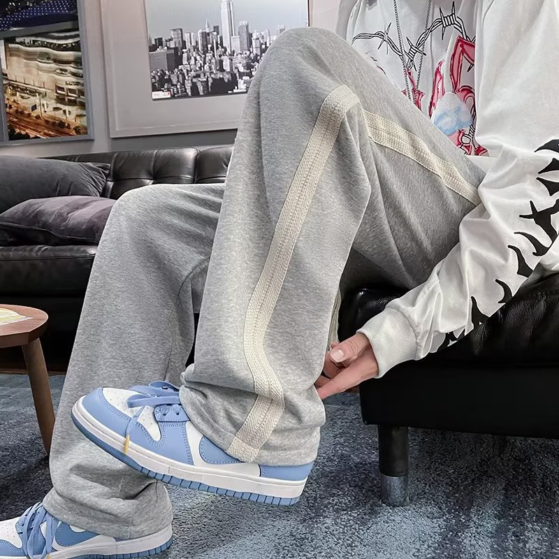 Quần Dài Dáng Rộng Lưng Thun Co Giãn Tốt Cỡ Lớn M-3XL Phong Cách Hip Hop Thời Trang Đường Phố Nhật Bản Cho Nam