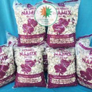 03kg Đá bọt Pumice Namix (túi 5dm3) / Đá bọt lọc nước, giá thể trồng lan, hoa hồng, lót đáy chậu thoát nư