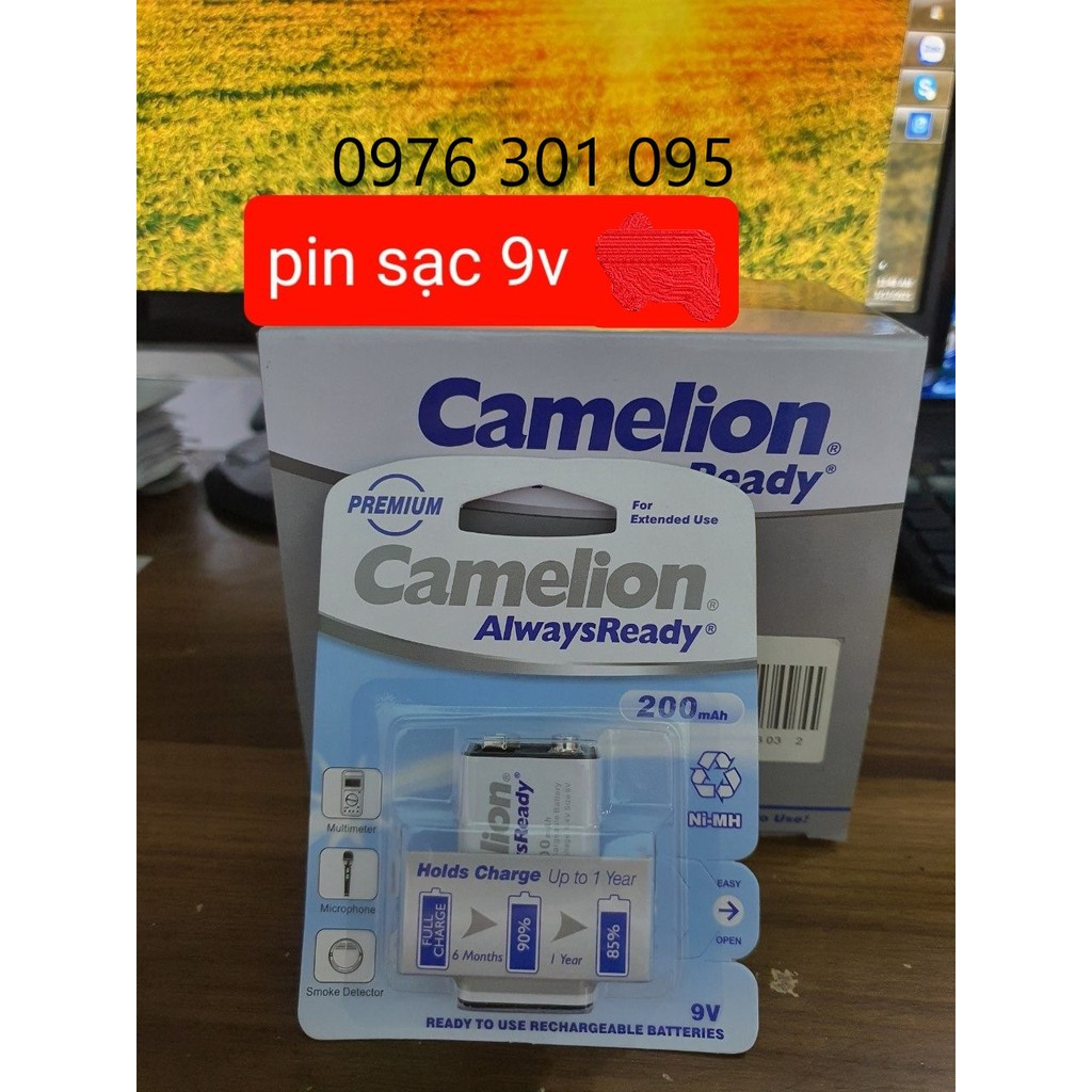 [CAMELION] Pin Sạc AA, AAA, Vuông 9V Thông Dụng