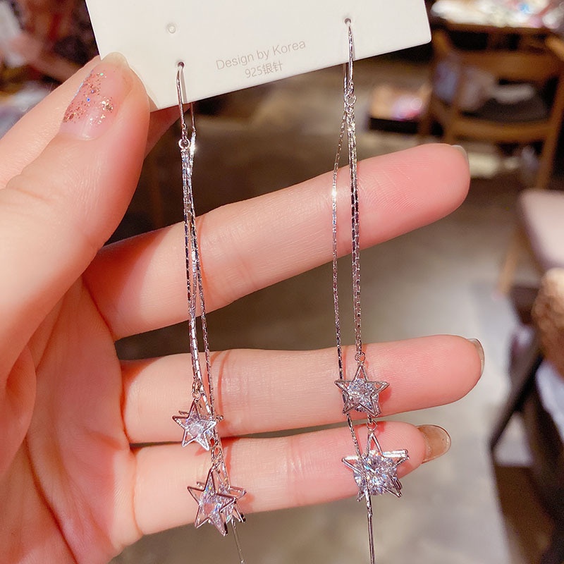 Khuyên tai dáng dài phong cách thời trang Hàn Quốc nữ tính - B42