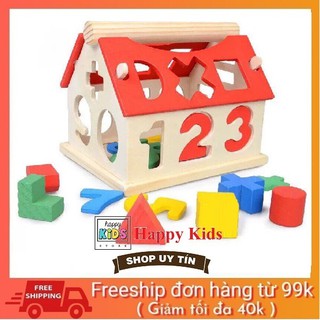 Đồ chơi nhà gỗ thả hình khối