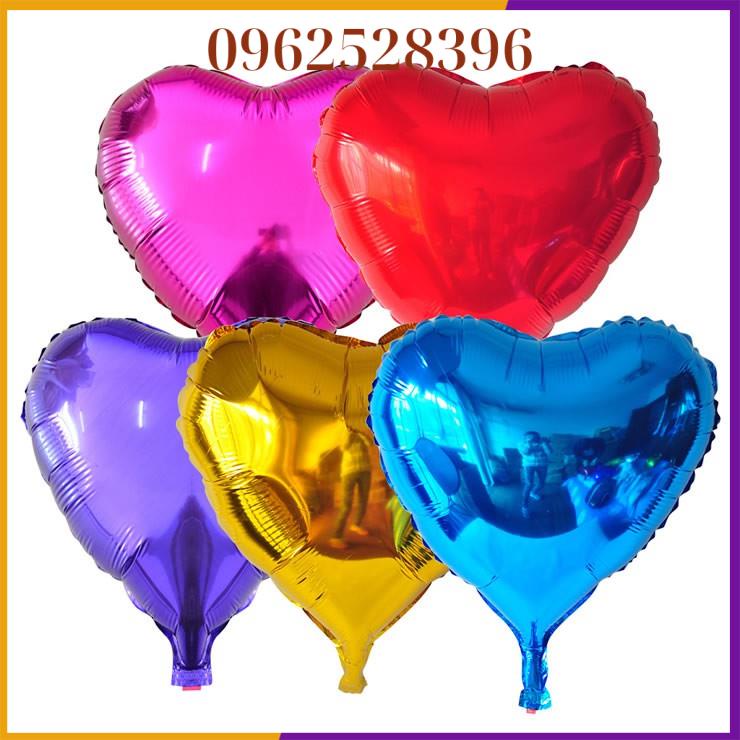 Bóng trái❤️tim tráng nhôm (25cm) nhiều mầu