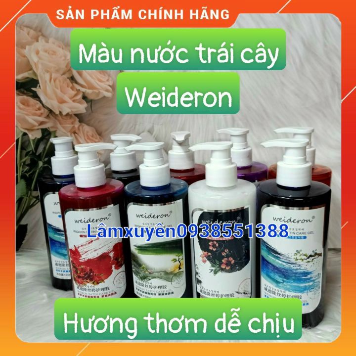 Nhuộm phủ bóng WEIDERON cao cấp 500ml  không sử dụng Oxy trợ nhuộm _ lên màu chuẩn Giúp sáng màu và bóng mượt.